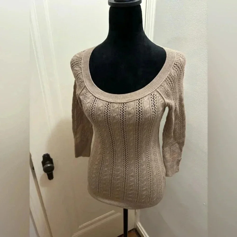 American Eagle Outfitters cable knit scoop neck sweater extra small
